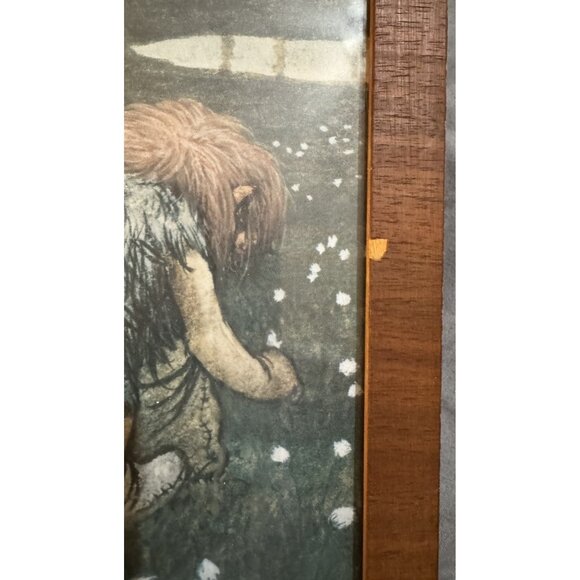 Vintage Rolf Lidberg Troll Art ‘Night On The Marsh/Cotton Grass” Print Framed - Picture 10 of 11